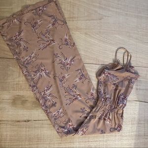 LC Lauren Conrad Blush/pin Floral Jumpsuit